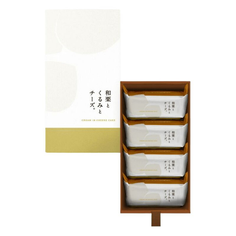 Chestnut Walnut Cheesecake Bites 4pcs 1 box