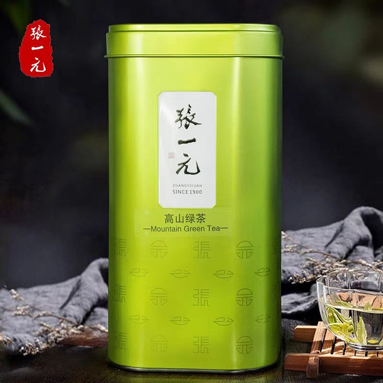 张一元绿茶茶叶高山绿茶300gx1罐高山茶