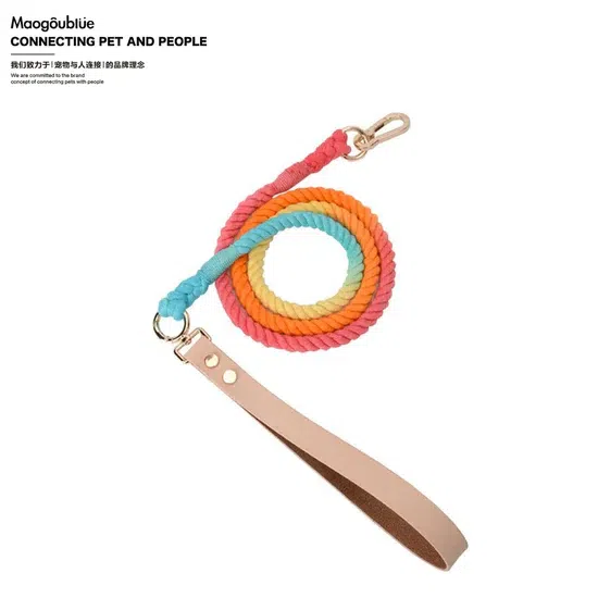 【MAOGOUBLUE】Dog Rainbow Leash 1 each