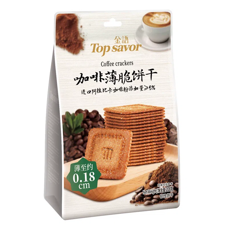 Jinyu Coffee Crispy Thin Crackers, 208g*1 bag 208 g