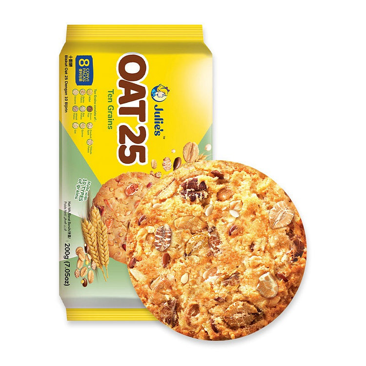 茱蒂丝马来西亚原装进口十谷燕麦饼干粗粮代餐谷物 200 克