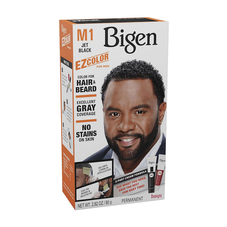 美源男士染发剂 M1 自然亮黑 1.41oz 1 份