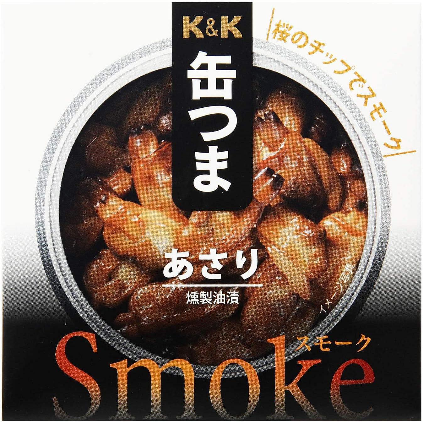 Japanese Canned Food Clams Asari KANTSUMA Smoke Oil Preserved Prepared Snack 40g 1 can 1 개