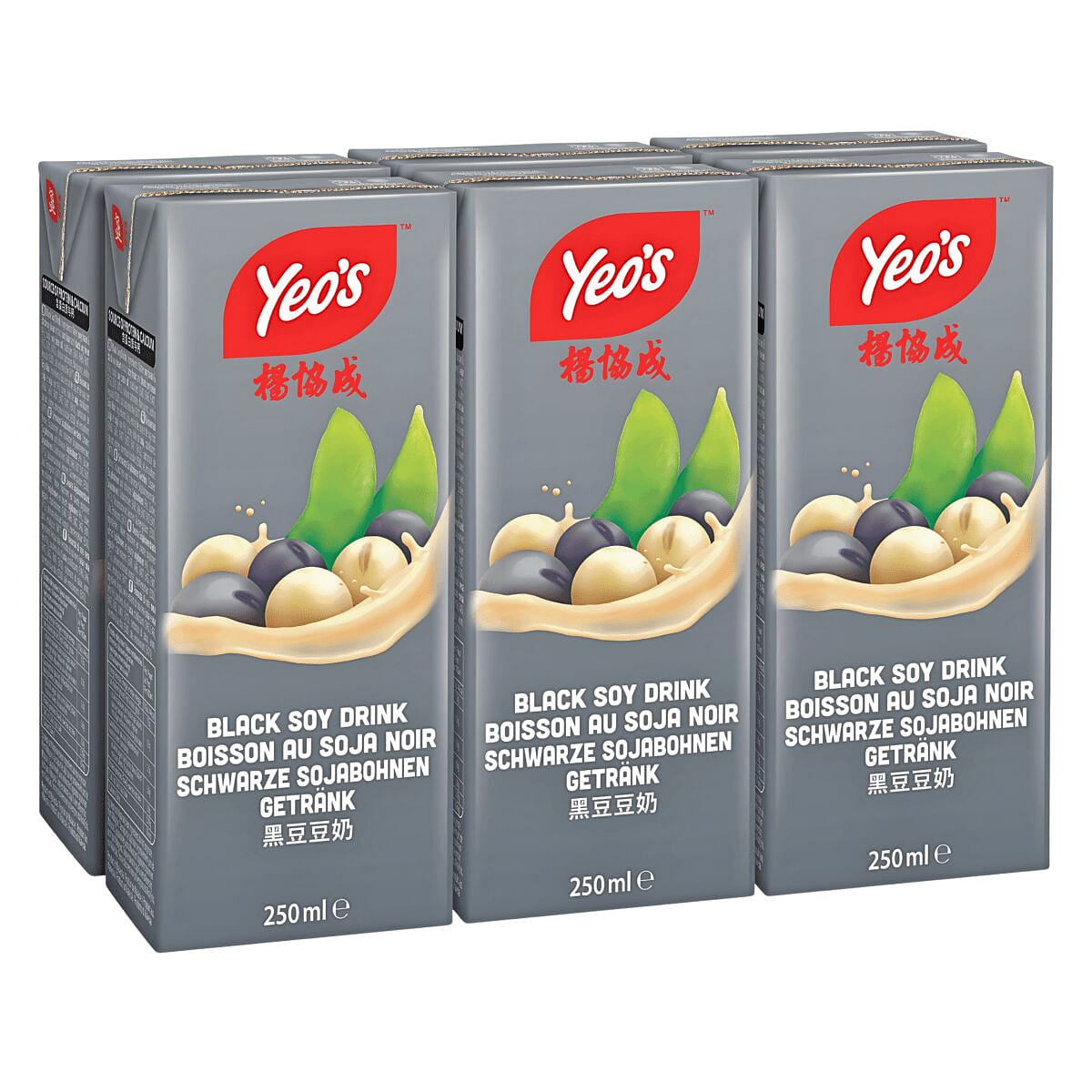 [YEOS] Black Soymilk – 8.5oz(6 Pack) 1 each