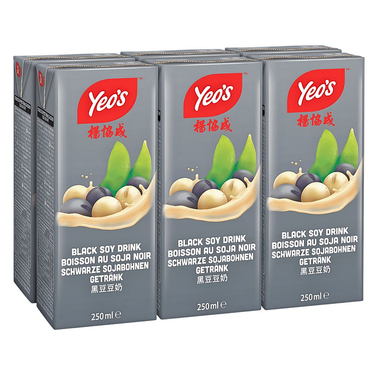 [YEOS] Black Soymilk - 8.5oz(6 Pack) 1 each