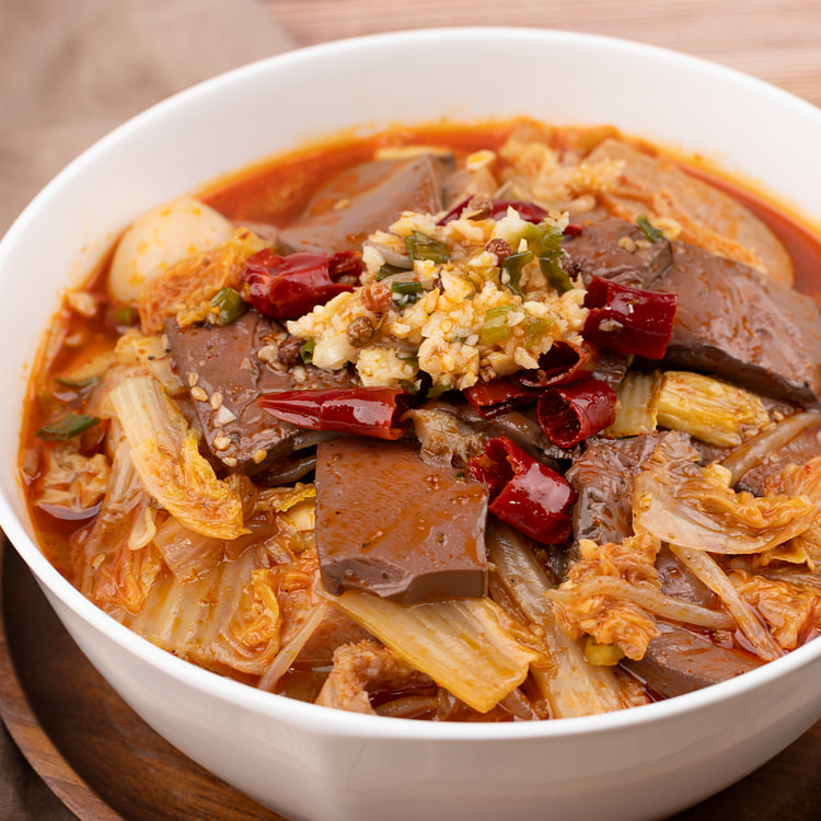 SICHUAN-FLAVER BOILED beef tripe in Spicy Soup