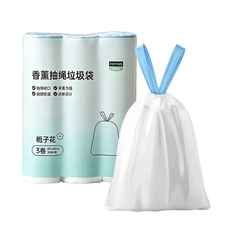 栀子花抽绳垃圾袋 45*50cm 加厚香薰款 1 份