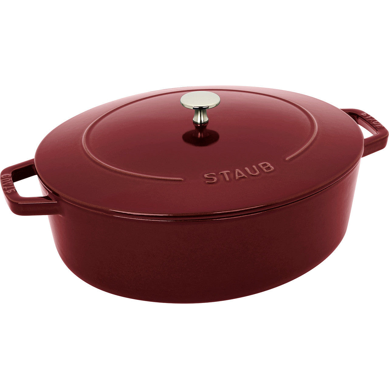 Staub Cast Iron 6.25qt Oval Dutch Oven Grenadine 1 each