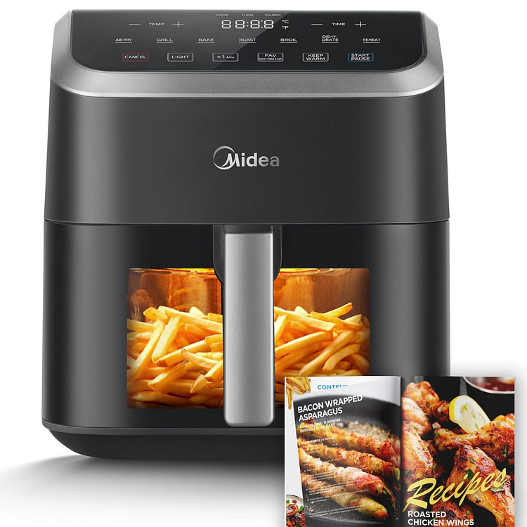 美的空气炸锅5.5QT 带可视化窗口 大品牌新科技