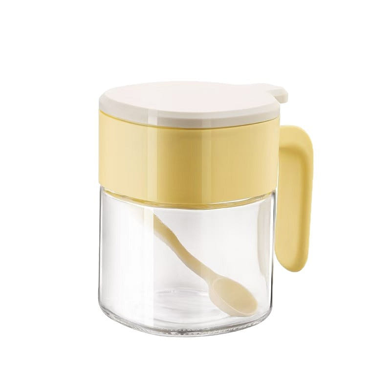 Seasoning box glass moisture-proof seal 360ml yell 1 each