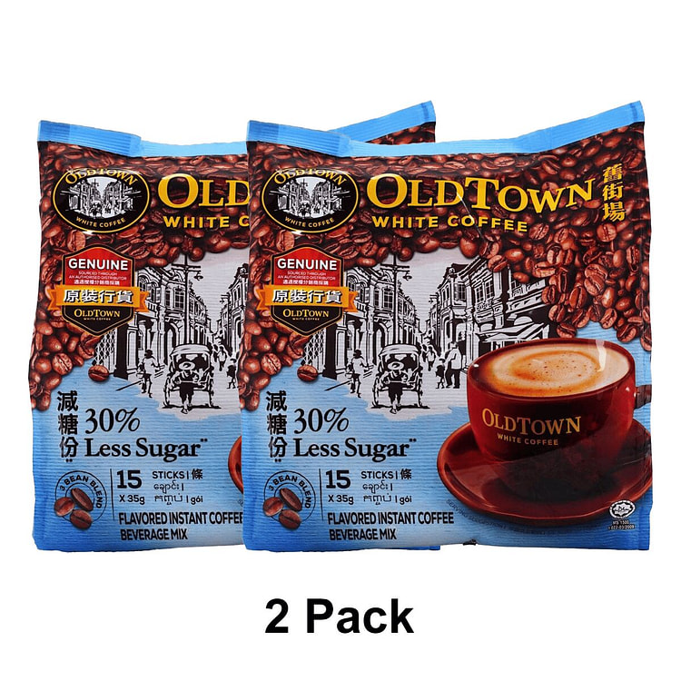 Old Town White Coffee Instant 3 in 1 Less Sugar 525 g*2 pack