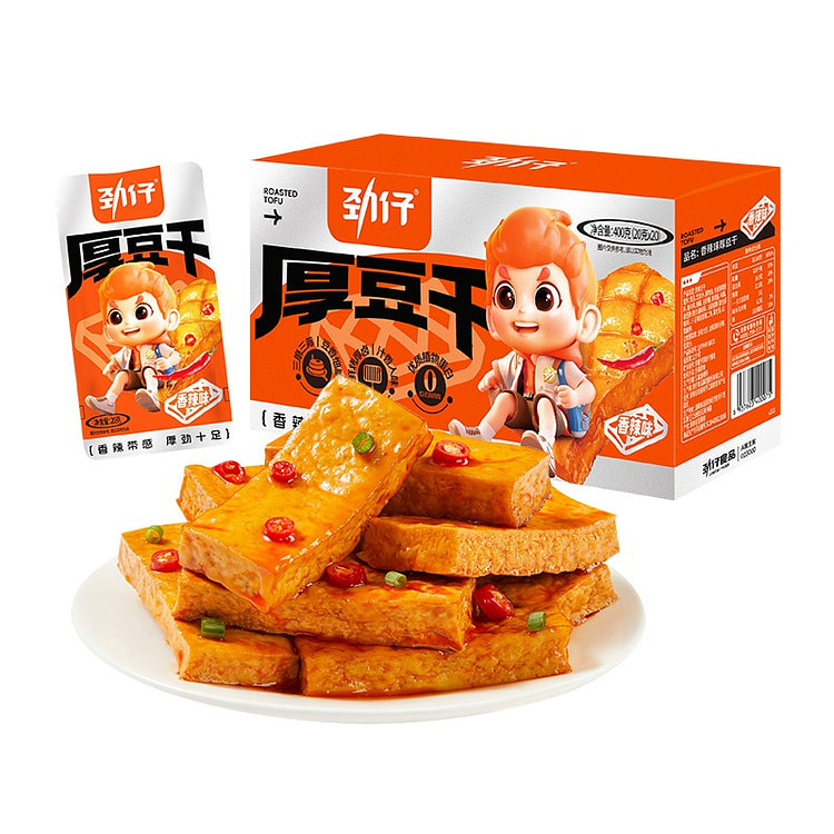 JinZai Thick Dried Tofu 20g*20 Packs 1 box