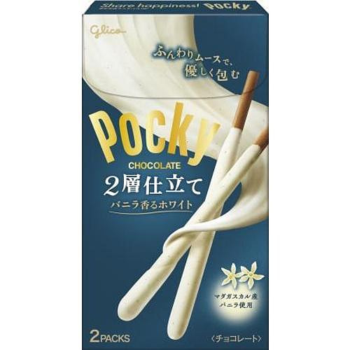 Glico White Chocolate Bars Vanilla Flavor 2 Bags 1 each