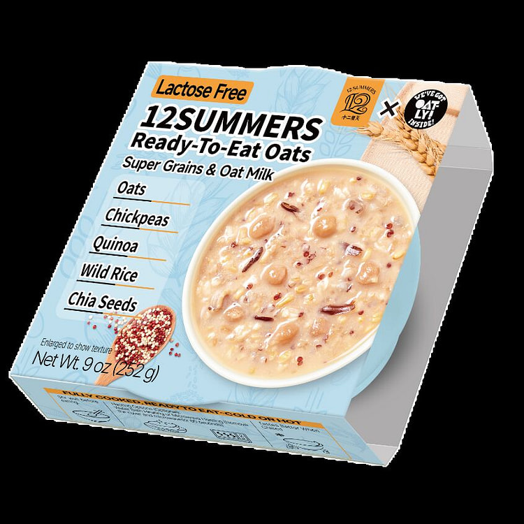 12SUMMERS Ready-To-Eat Oats Super Grains&Oat Milk