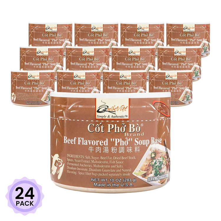 Quoc Viet 越南牛肉汤粉调味料 10 盎司*24 包