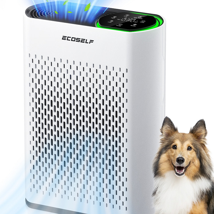 ECOSELF 空气净化器 适用于卧室办公室 白色