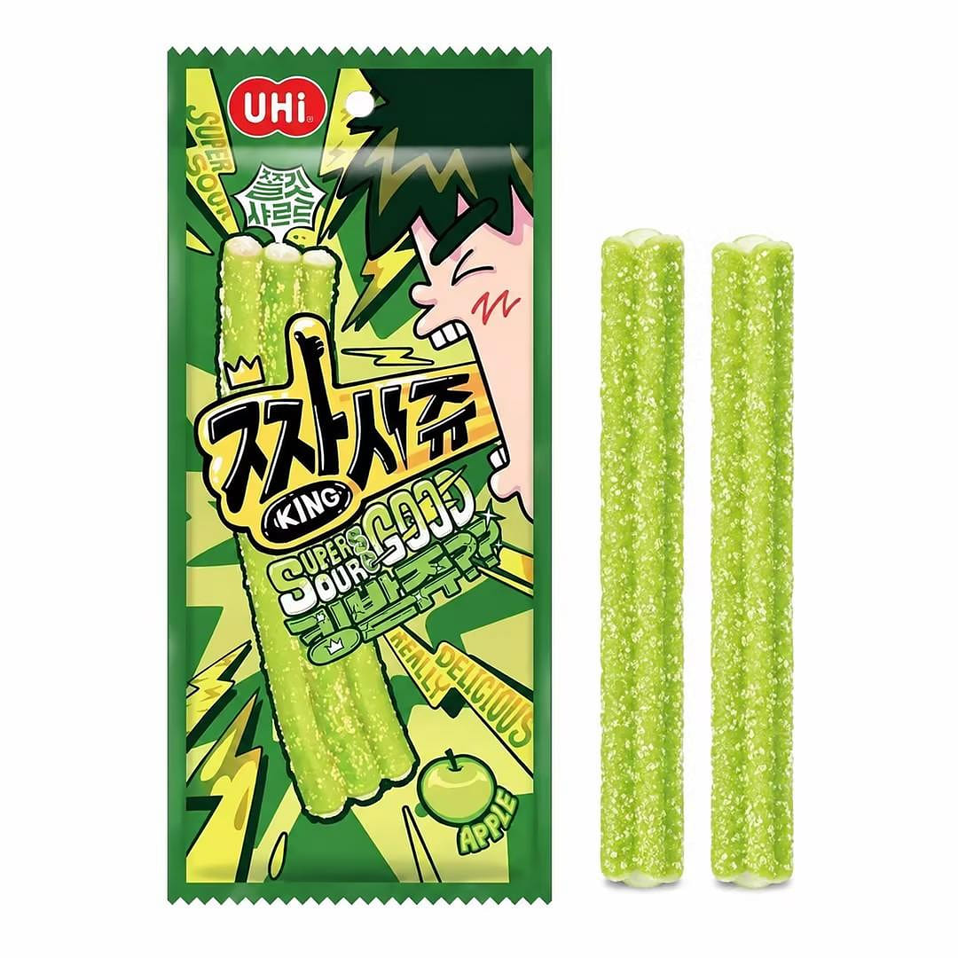 YEM Green Apple Sour Strip Gummy Candy*2pcs 1 each