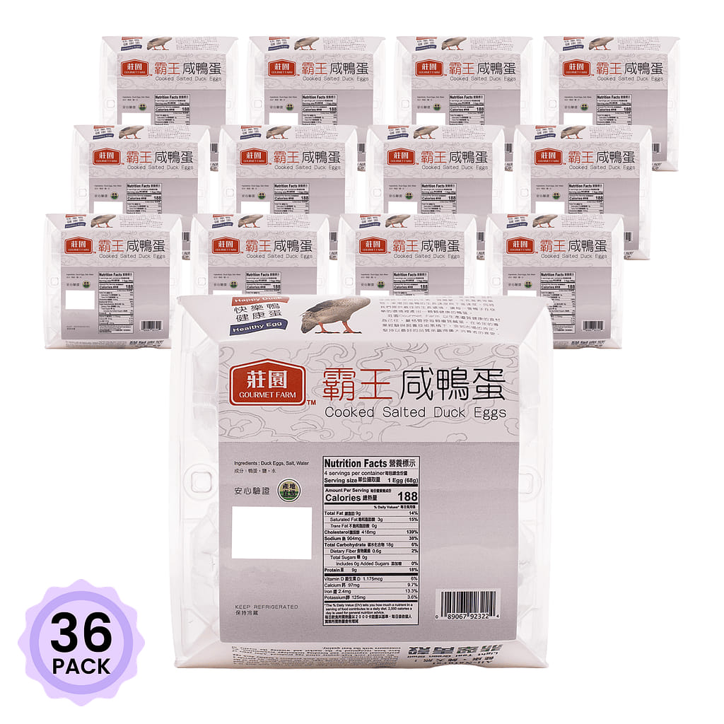 庄园 咸鸭蛋 咸蛋 4颗 4 个*36 包