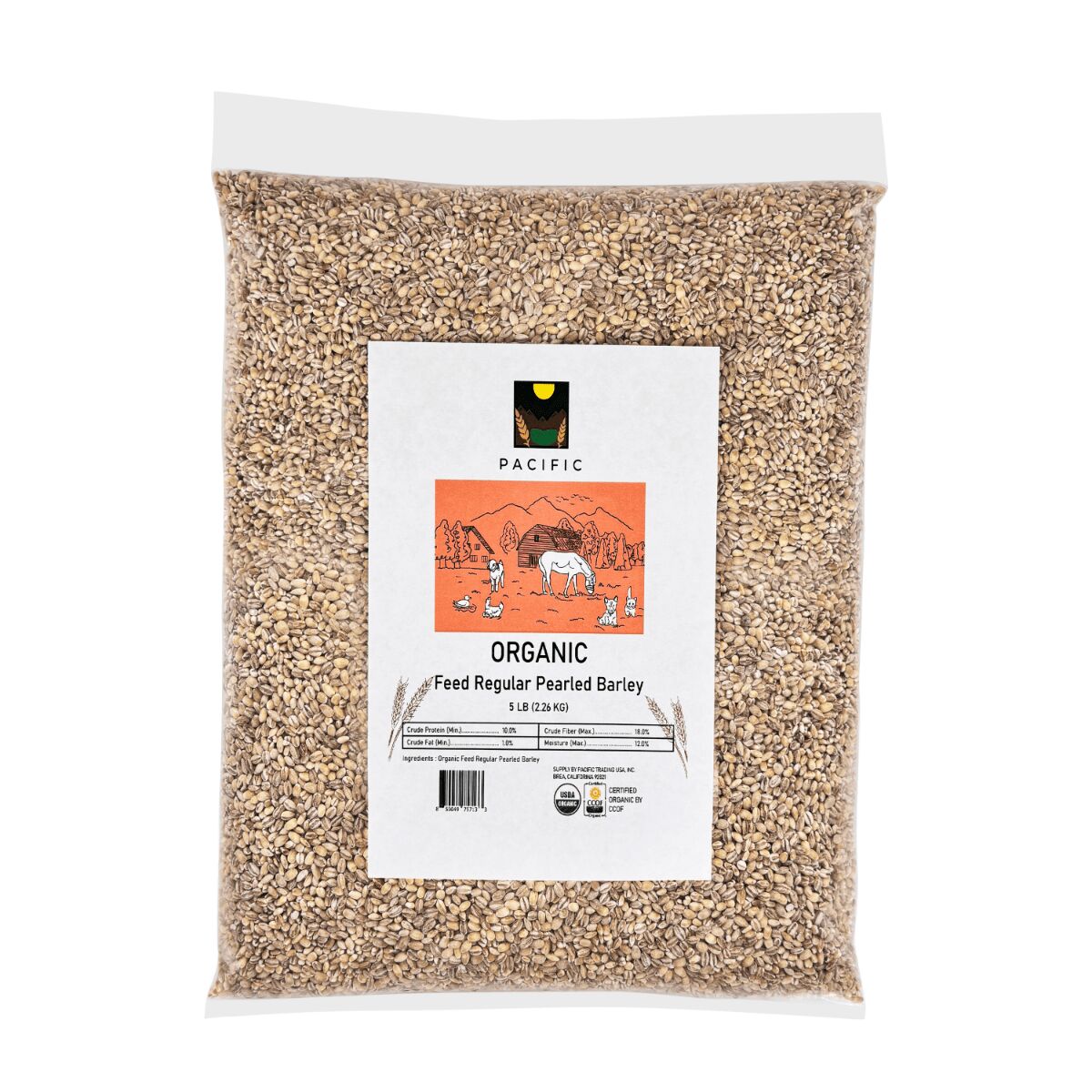 PACIFIC Pet Food Organic Pearled Barley (5lb Pack) 5 lb