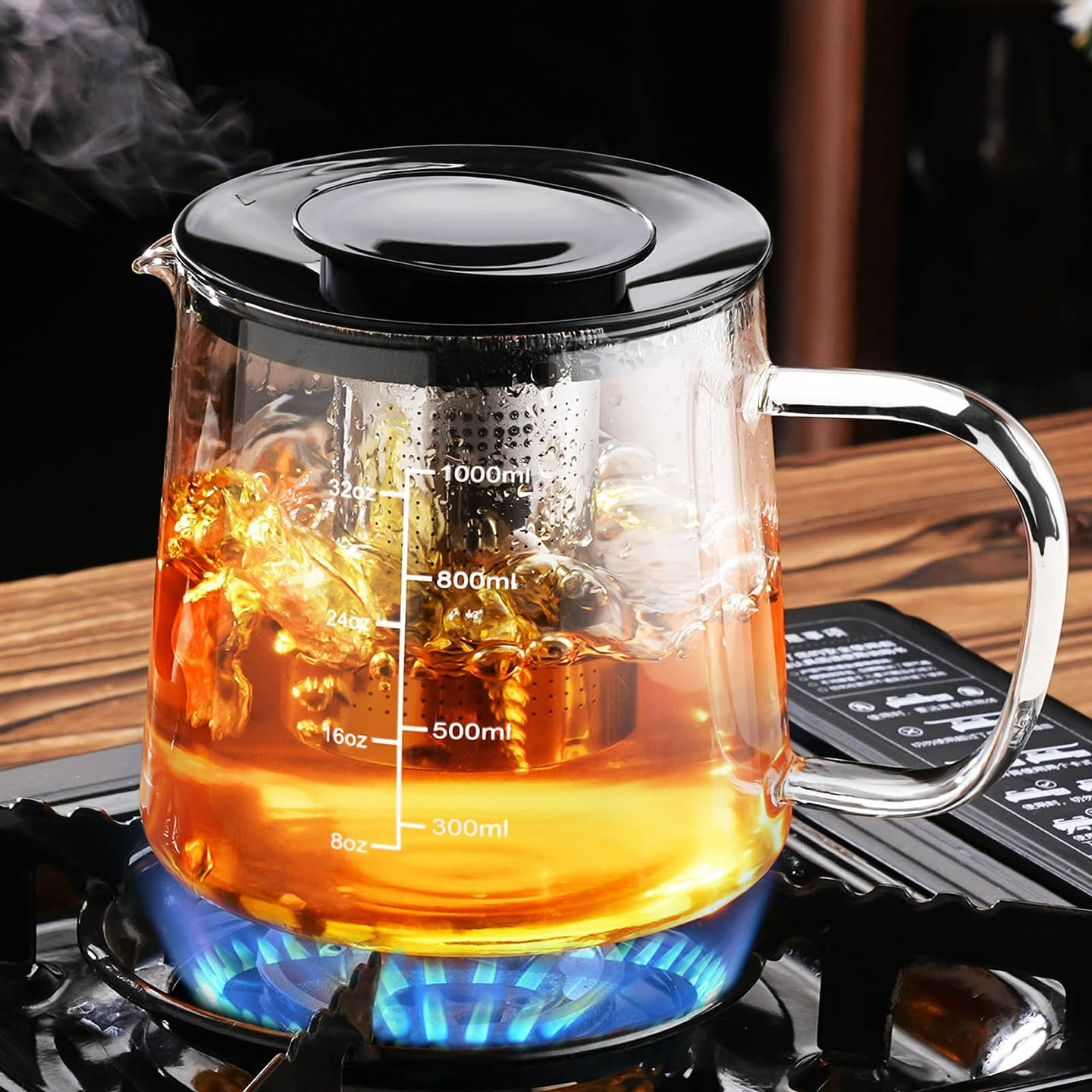 Glass Teapot Stovetop 40 OZ/1180ml Tea pot 1 each