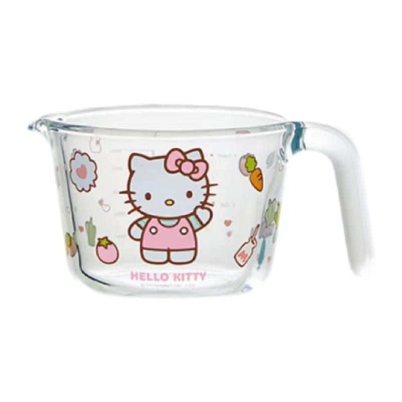 Sanrio Glass Graduated Large Quantity Cup/Egg-Beating Cup-Hello Kitty 500ML 1Pc 1 count