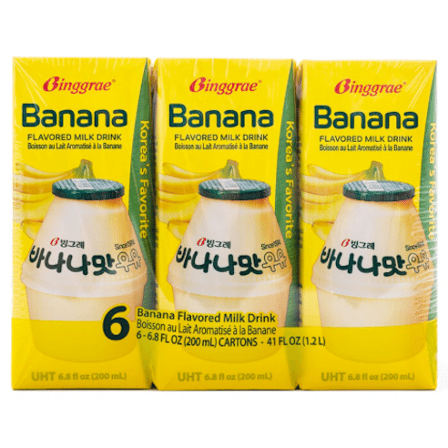 Binggrae 우유음료 바나나맛 6ct 1박스 1 개