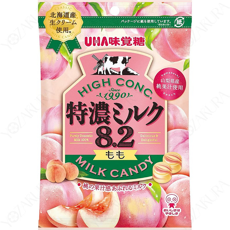 UHA Rich Milk 8.2 Yamanashi White Peach 70g