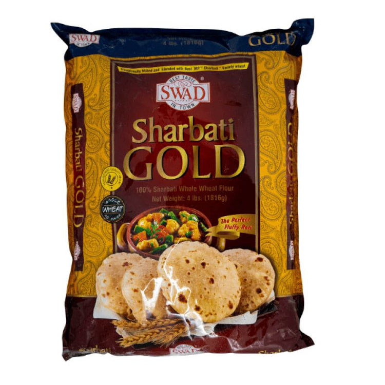 Swad Gold Sharbati Whole Wheat Chappati Flour 4 LB 1 pack