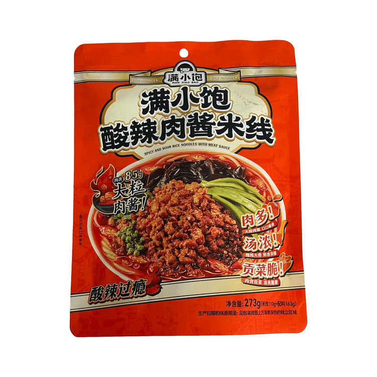满小饱酸辣肉酱米线 包装 1 包