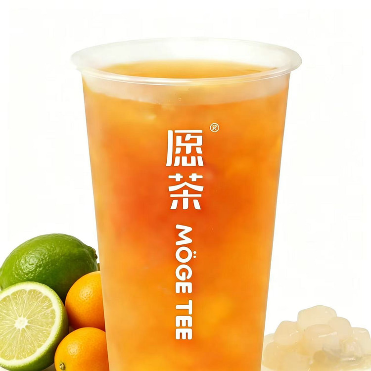 金桔柠檬绿茶 半糖 16oz 1 份
