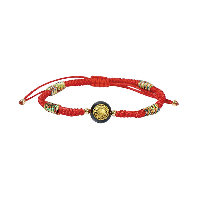 MAZUBUYBUY  5 Color Braided Bracelet (Red) 1pcs