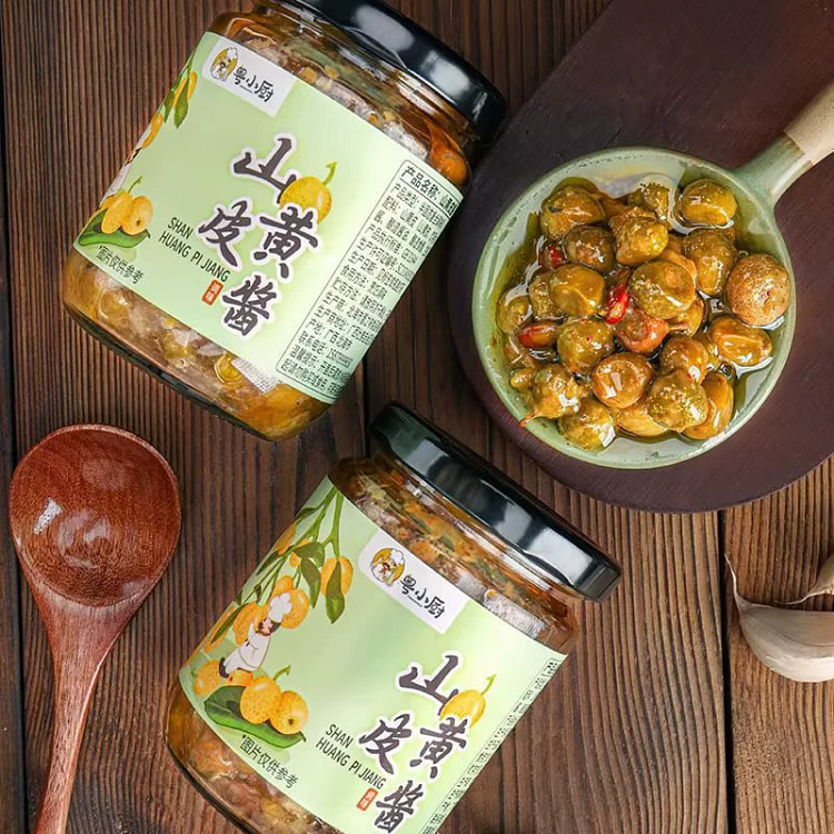 粤小厨山黄皮酱广西特产拌面肠粉蘸炒菜焖排骨鸭爪果酱调味酱料230克*1瓶