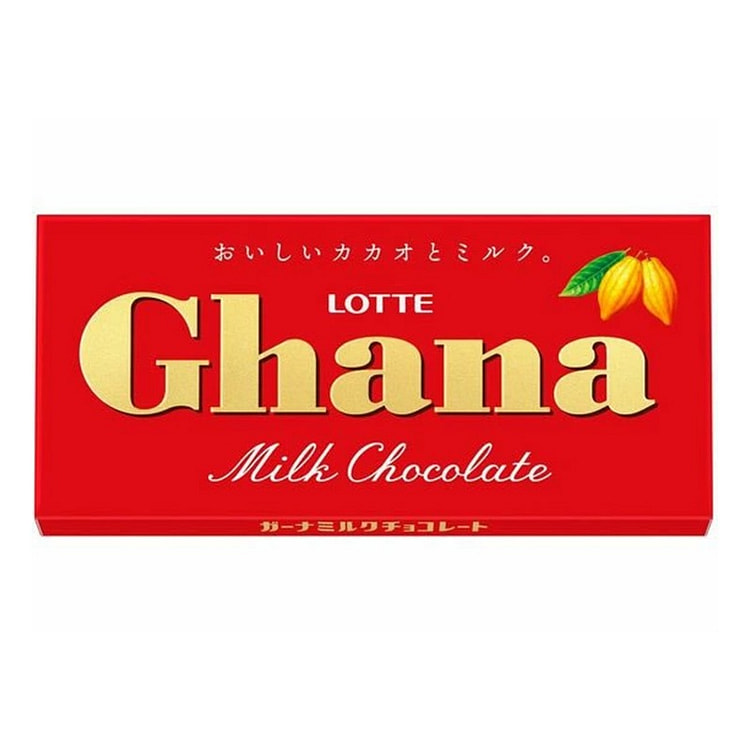 Lotte Ghana Milk Chocolate 50g per box