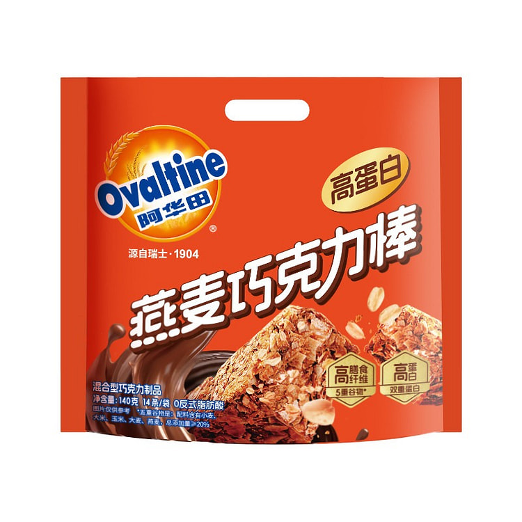 阿华田燕麦巧克力棒高纤燕麦棒营养代餐早餐140g 140 克