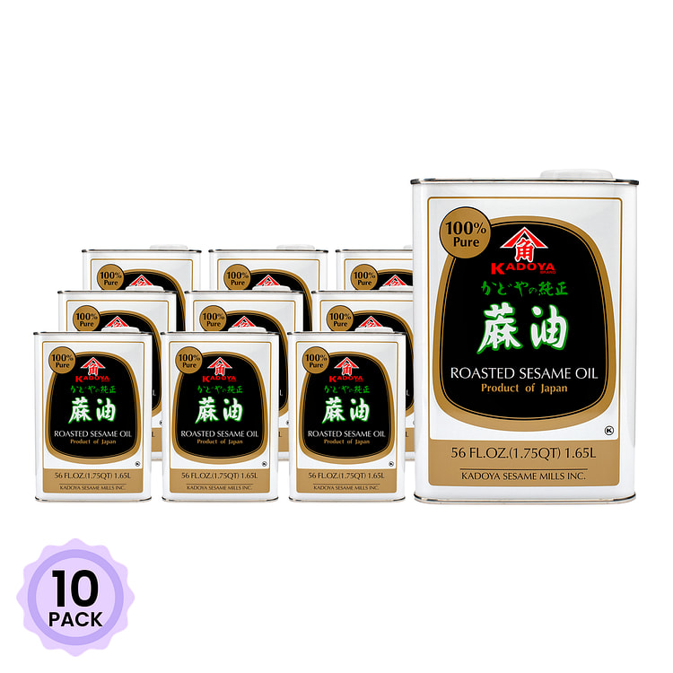 Kadoya 순수 참기름 1656 밀리리터*10 팩