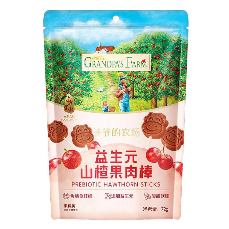 爷爷的农场 益生元山楂果肉棒72g 1 包