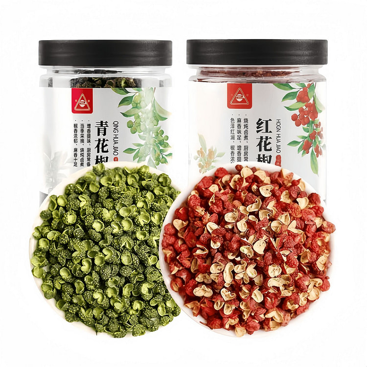 45g*2 cans of green and red Sichuan peppercorns 90 g