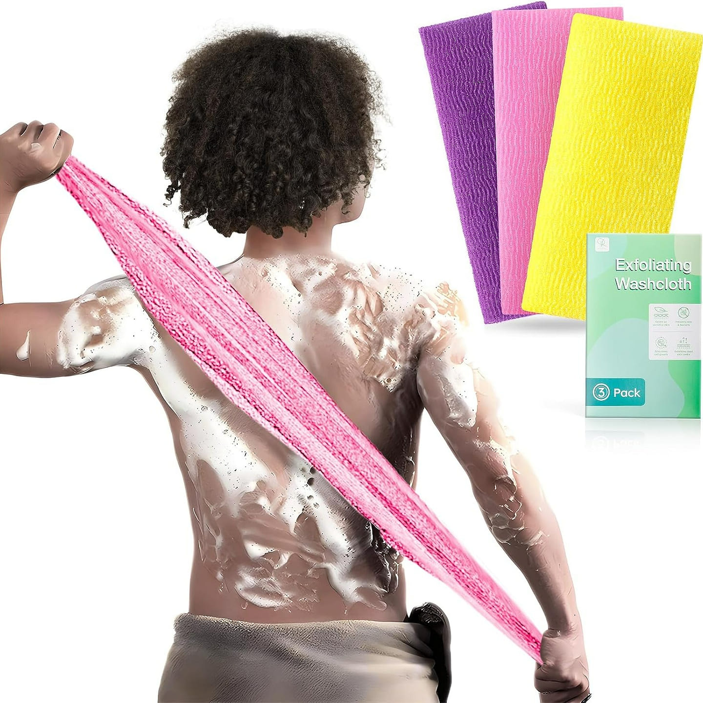 Exfoliating Washcloth Towel Exfoliating Body Scrub 1 each