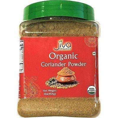 Jiva Organics Coriander Powder - 1 lb jar 1 ポンド