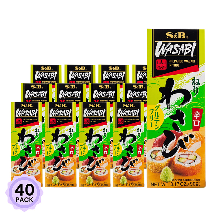 S&B Wasabi Tube Family Size 3.17 oz*40 pack