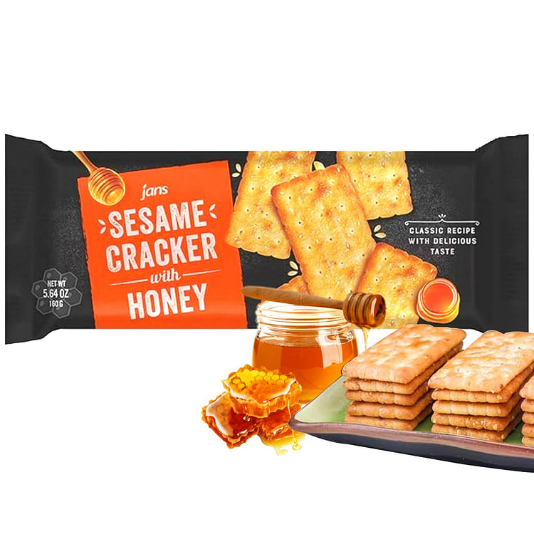 Jans - Bánh quy mè mật ong, 160g, Hộp 1 gói 5.64 oz