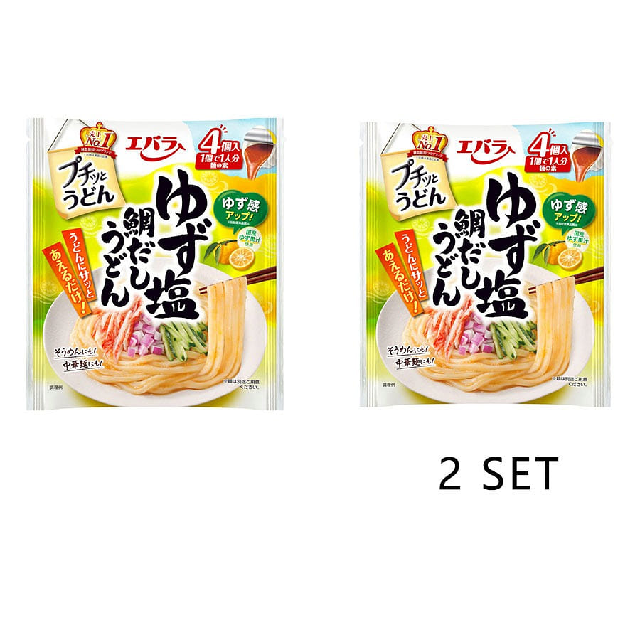 凉拌浓缩乌冬酱料 柚子盐鳕鱼汤味 4个入 88g* 2 份
