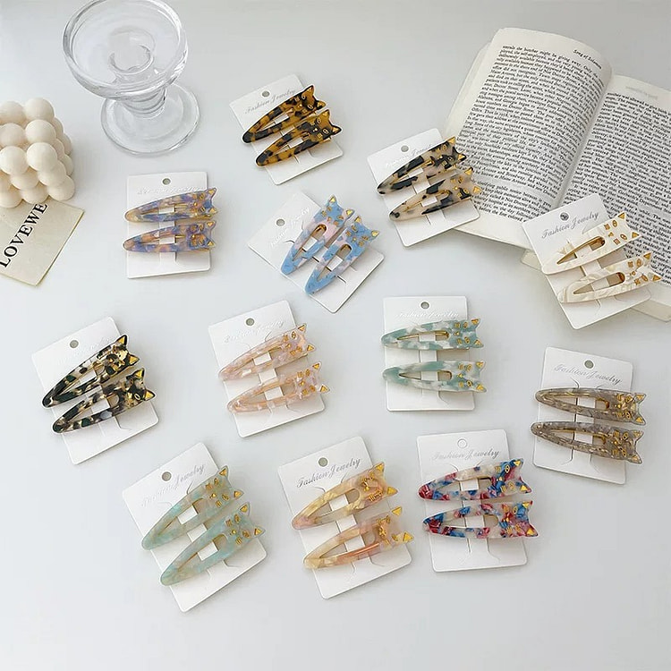 Korean Style Acetate Cat Hollow Hair Clip 1 count