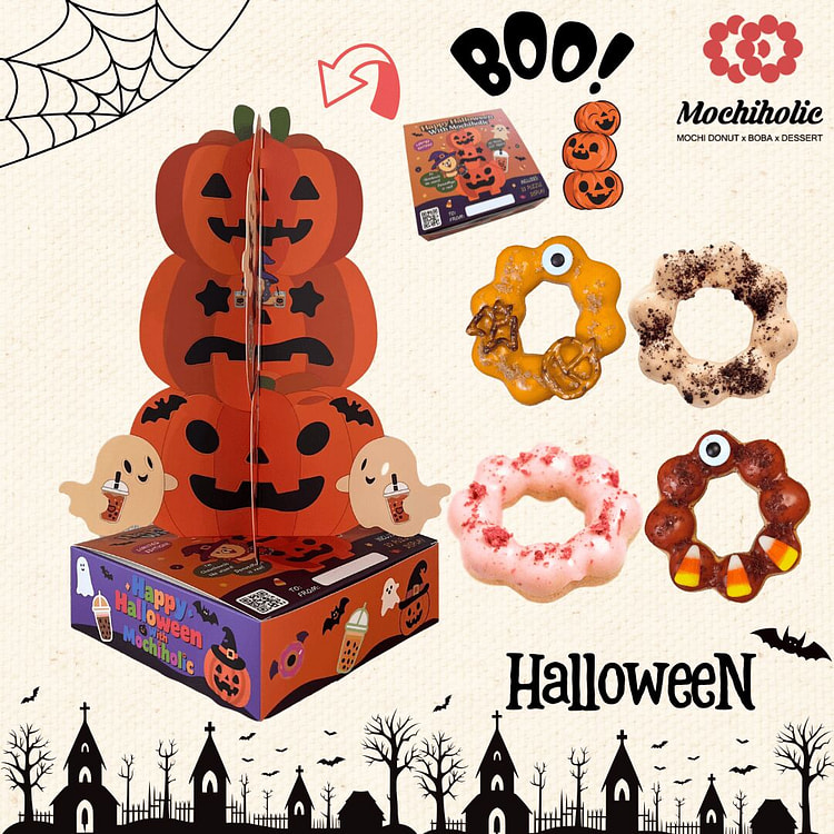 Halloween 3D Donut Puzzle Box 4pcs 1 each