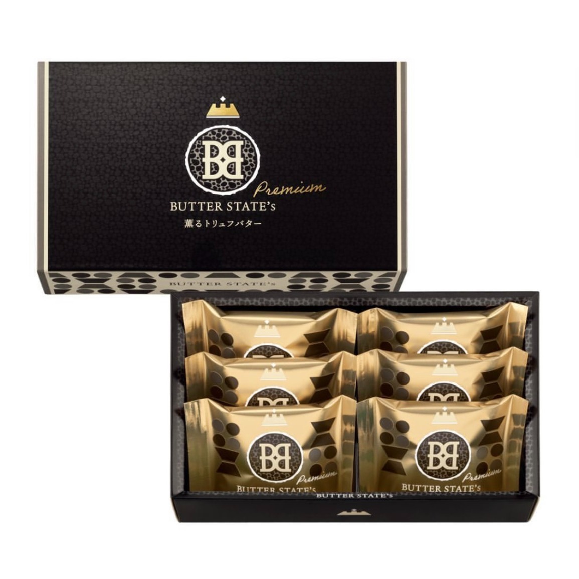 BUTTER STATES Black Truffle Butter Cookies 6pcs 1 each