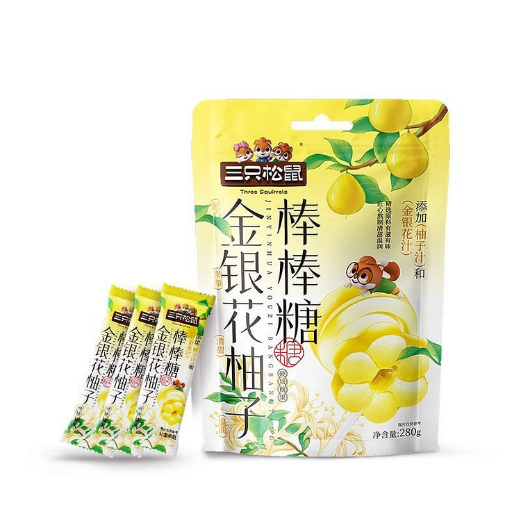 Three SquirrelsHoneysuckleGrapefruitLollipops280g 280 g