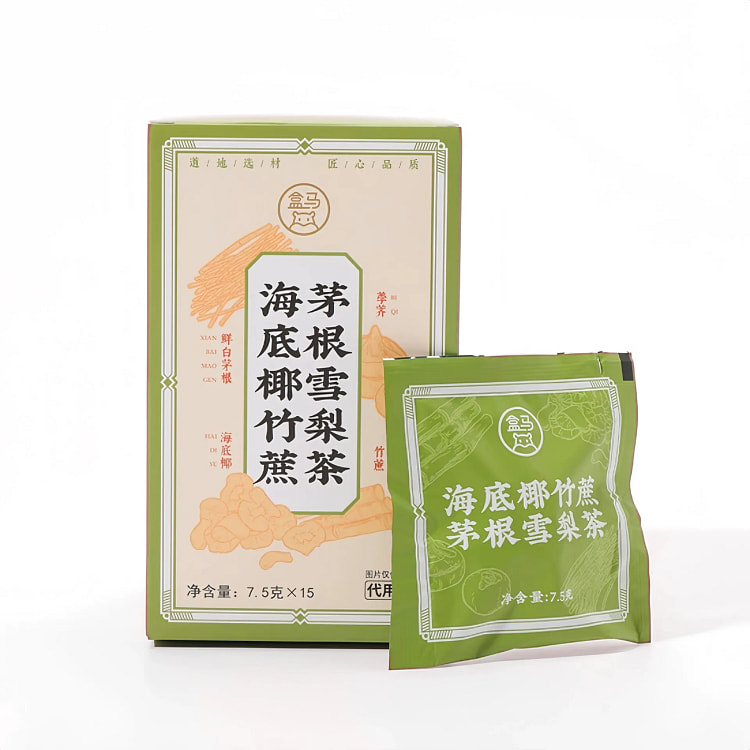 盒马 海底椰竹庶茅根雪梨茶 7.5g*15袋