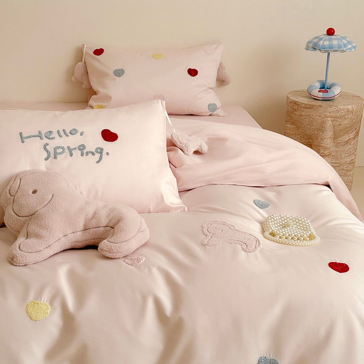 Spring Pony Ltd.Ed. Bedding Set(Fitted) Pink-Q 2000 g