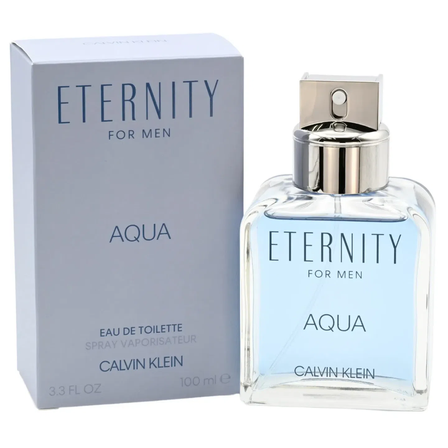 Eternity Aqua by Calvin Klein 3.3 / 3.4 oz EDT Col 1 box