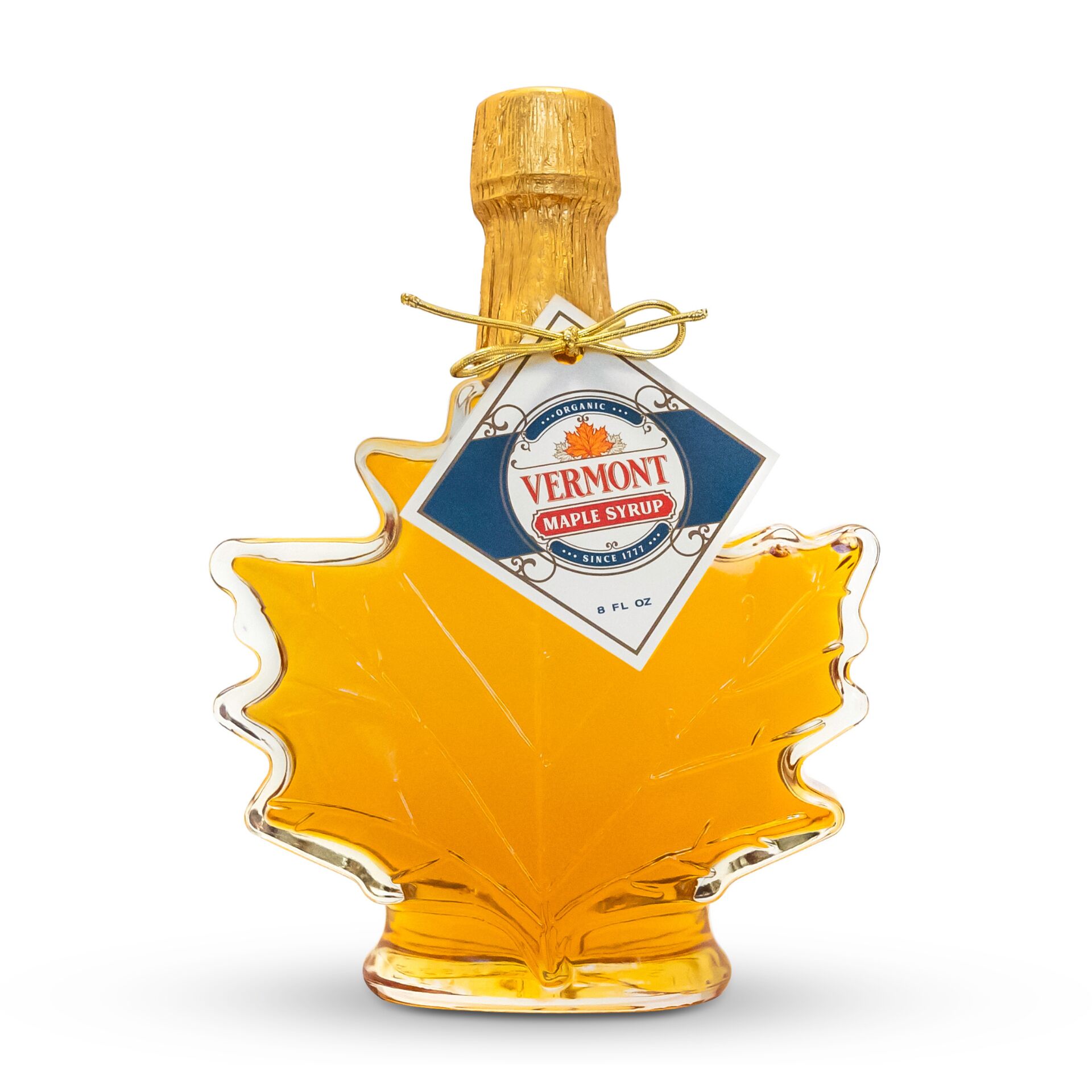 Golden Organic Vermont Maple Syrup - Glass Leaf 8.4 oz / Single 26.6 oz